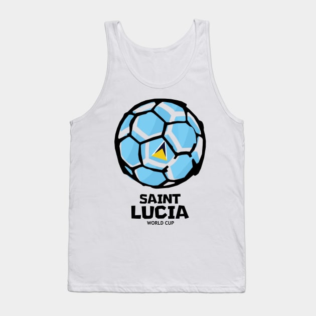 Saint Lucia Football Country Flag Tank Top by KewaleeTee